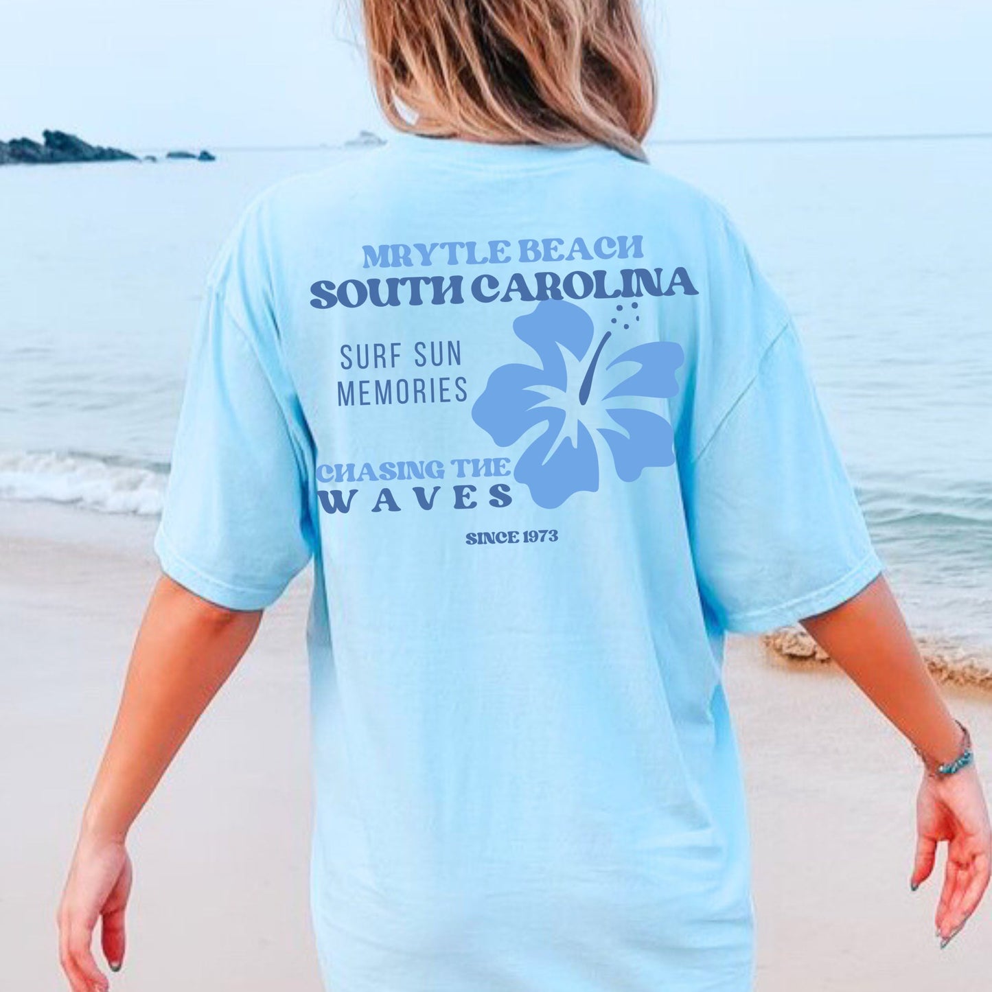 Personalized Beach and Surf Tshirt Vintage Surf Tshirt Family Vacation Tshirt- Personalize with Beach/Town Name & State/Country