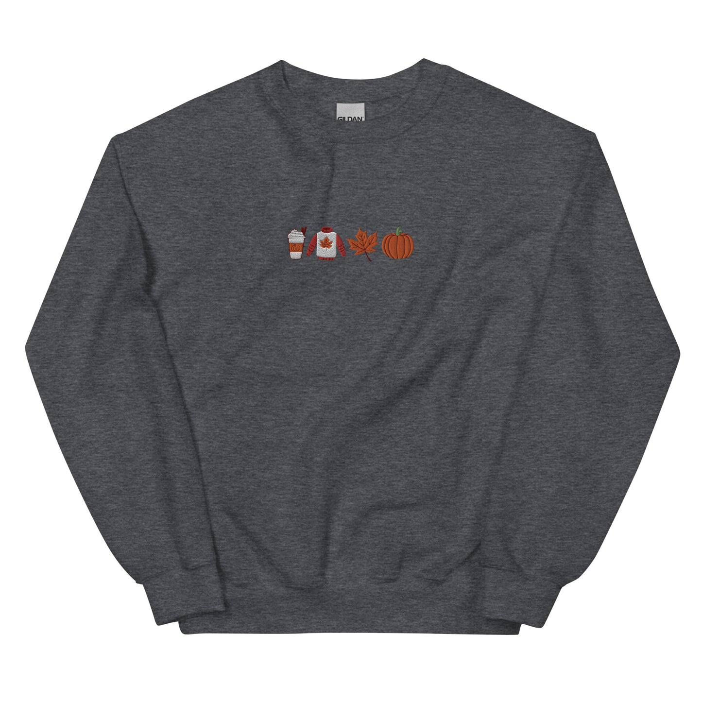 Cozy Fall Icons Embroidered Sweatshirt