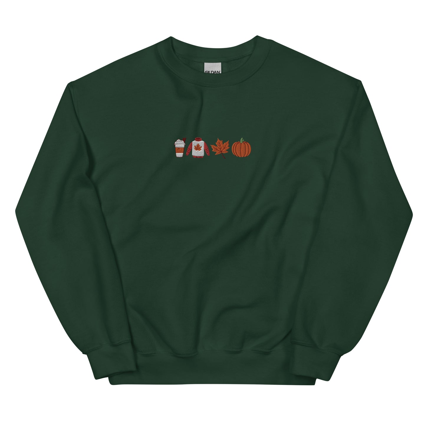 Cozy Fall Icons Embroidered Sweatshirt