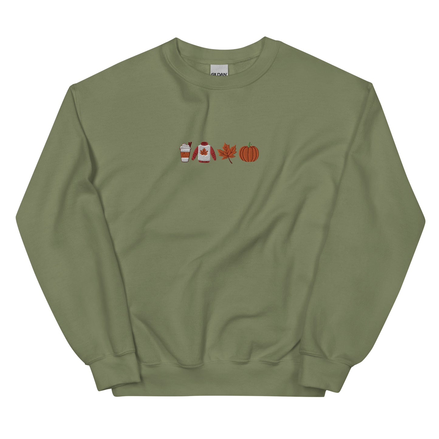 Cozy Fall Icons Embroidered Sweatshirt