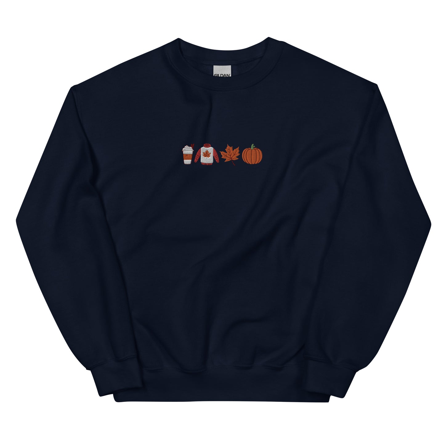 Cozy Fall Icons Embroidered Sweatshirt
