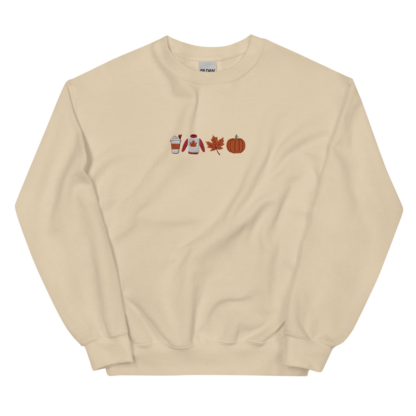 Cozy Fall Icons Embroidered Sweatshirt