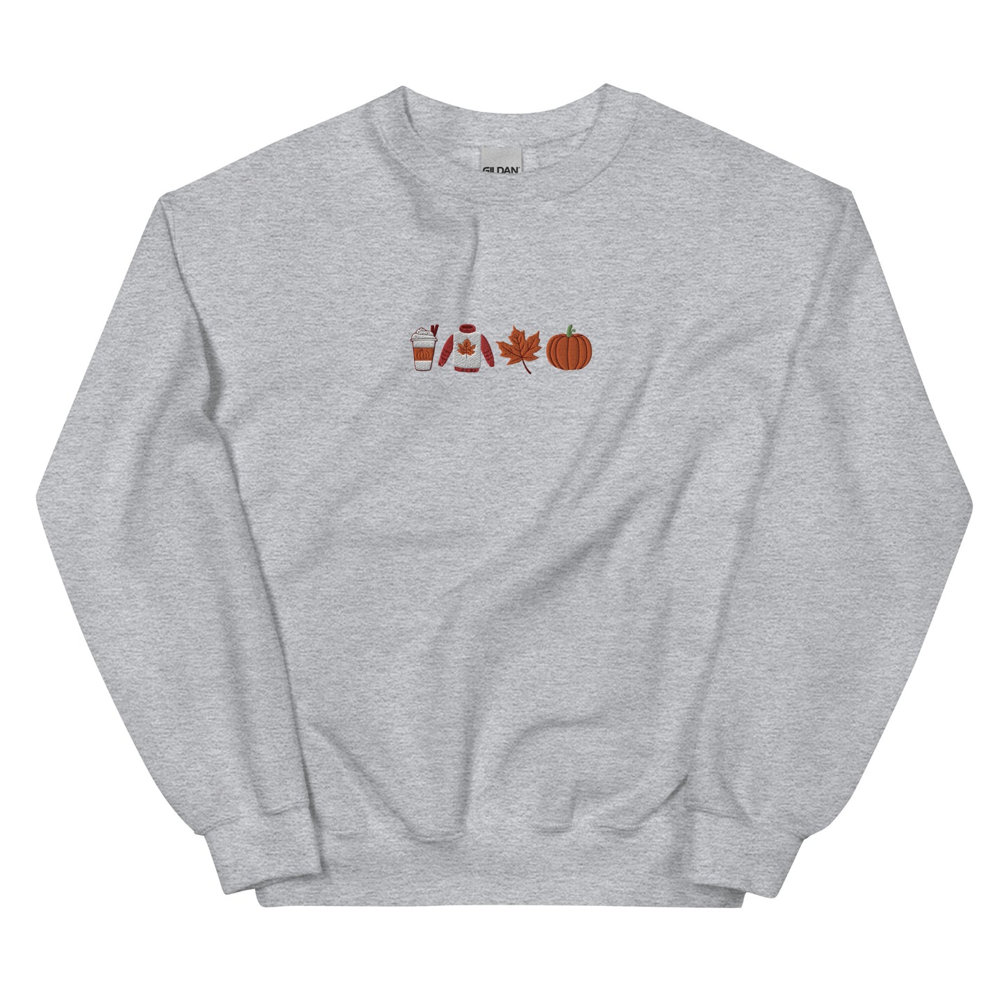Cozy Fall Icons Embroidered Sweatshirt